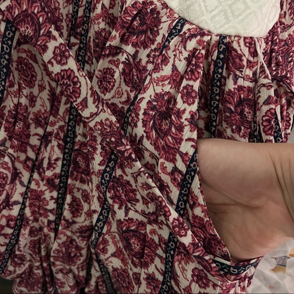 Lily Rose Womens Medium White Floral Shorts Romper w/pockets NEW - Picture 4 of 6